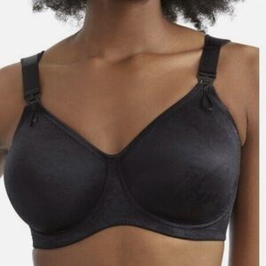 Anita - NWT Sz 42H Black Floral BASIC Underwire Nursing Bra